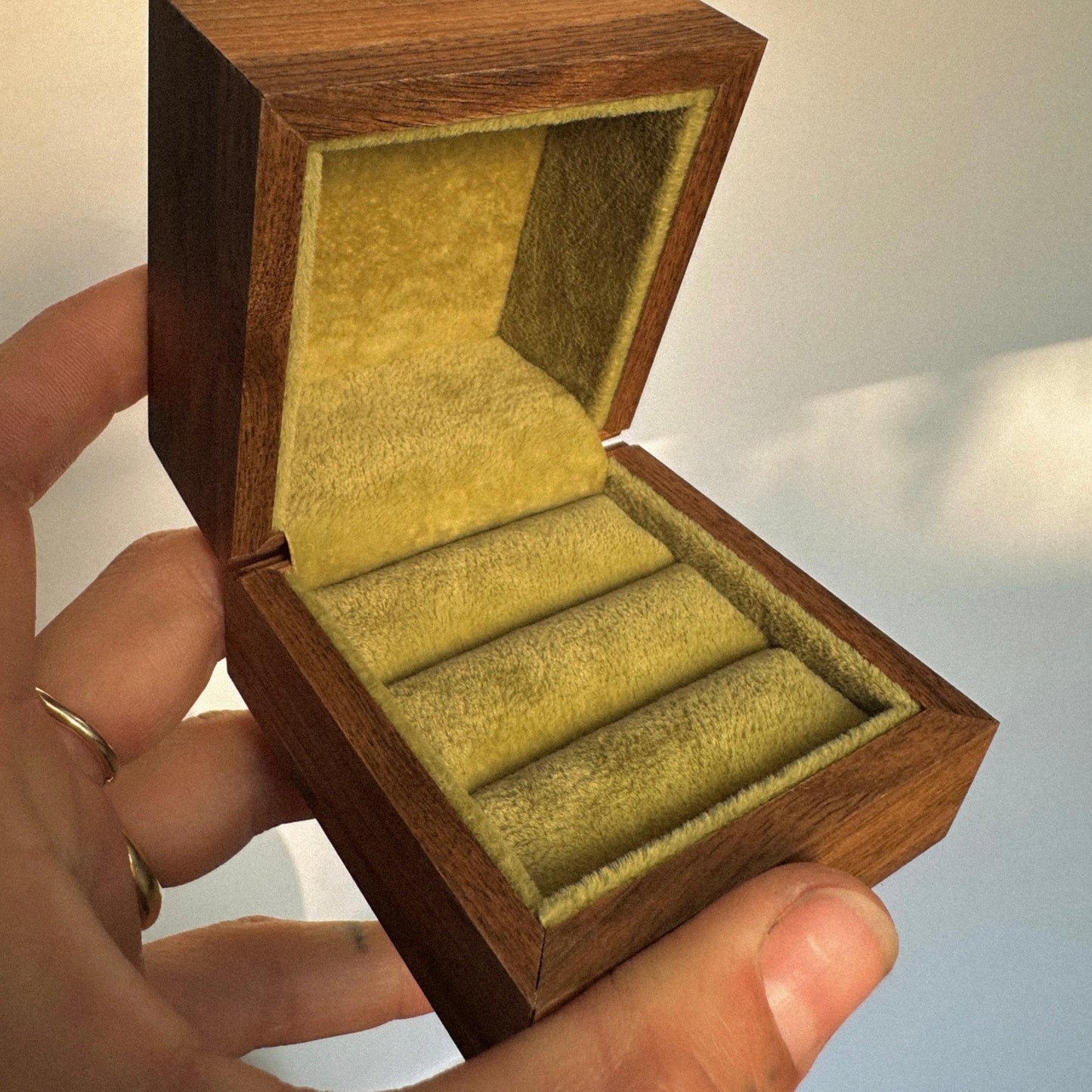 Walnut Wedding ring Box