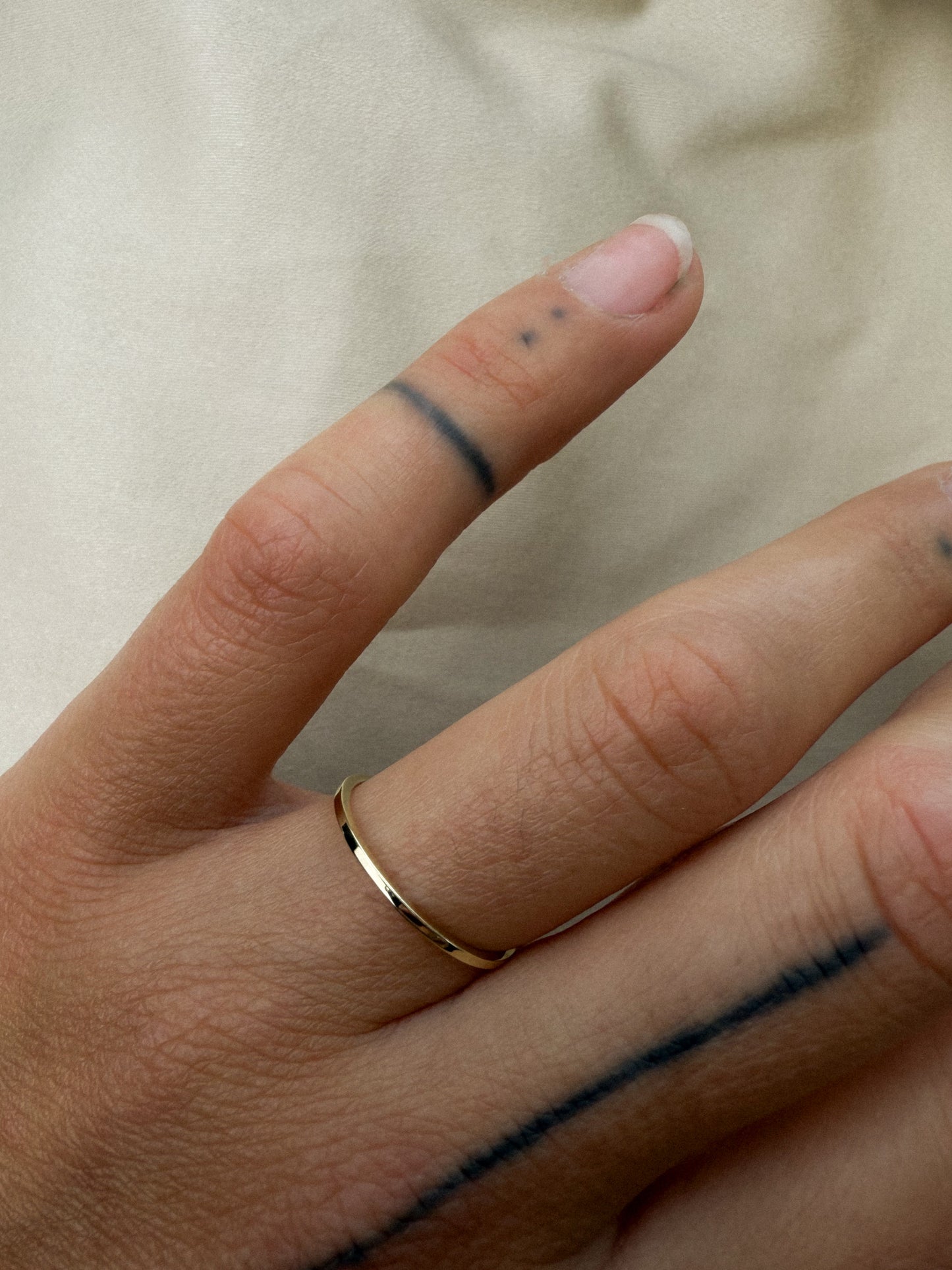 14k Gold Square Ring