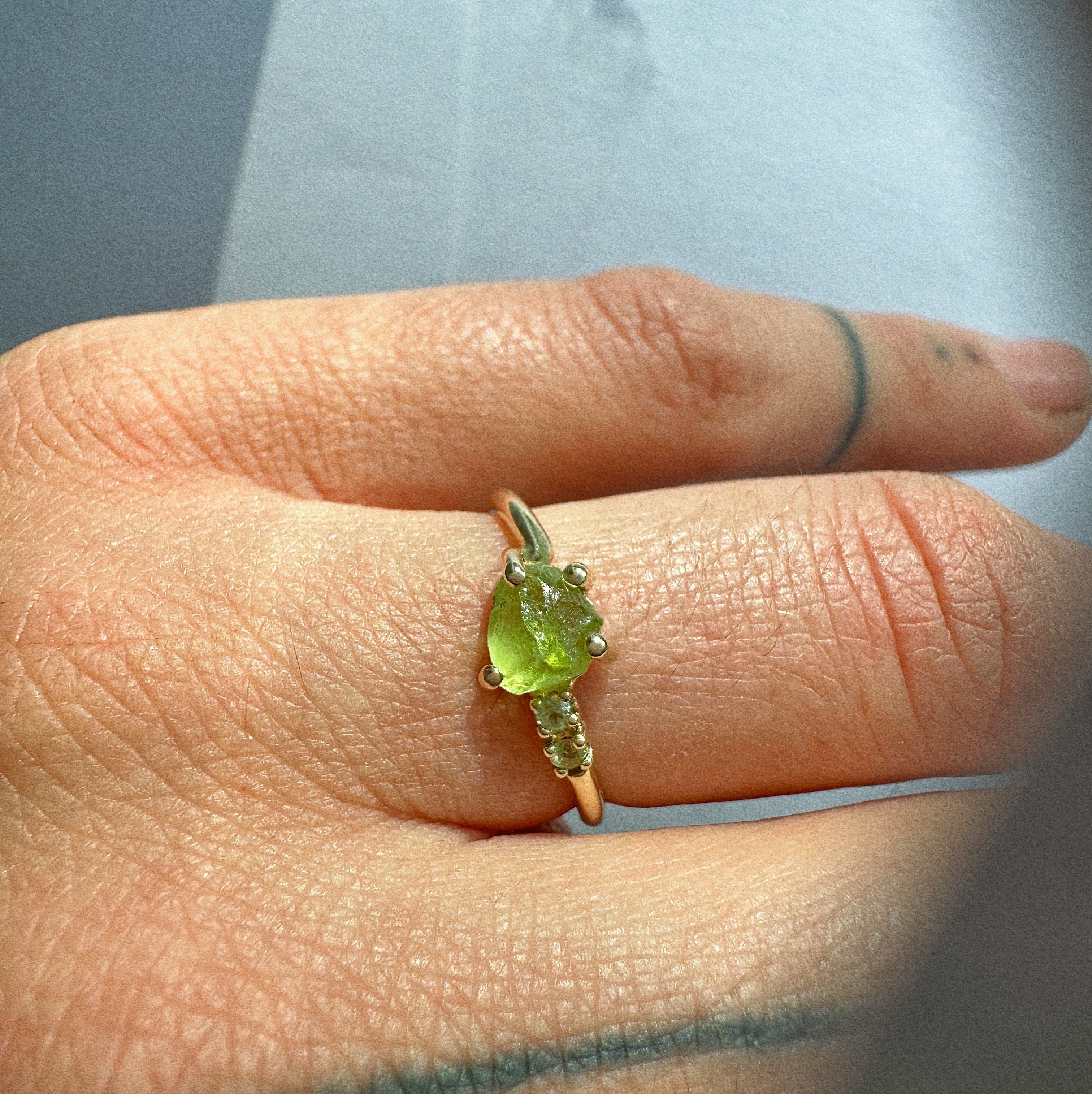 14k Peridot Ring
