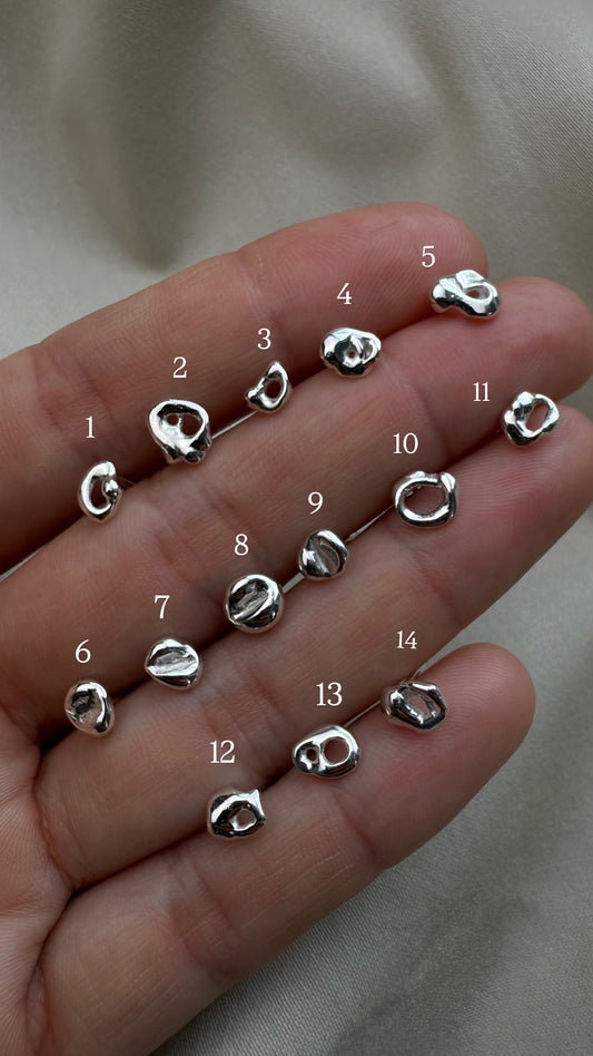 Silver Splash Studs