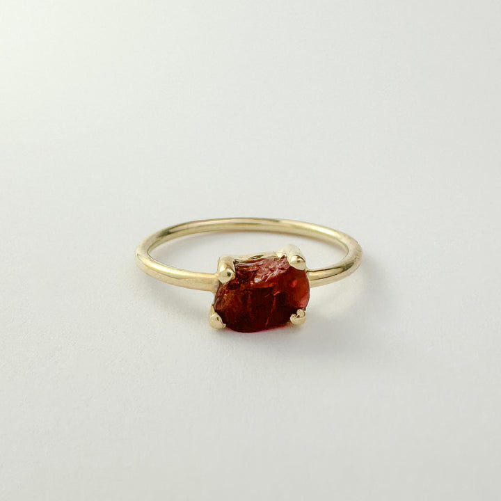 14k Ring with Uncut Spinel