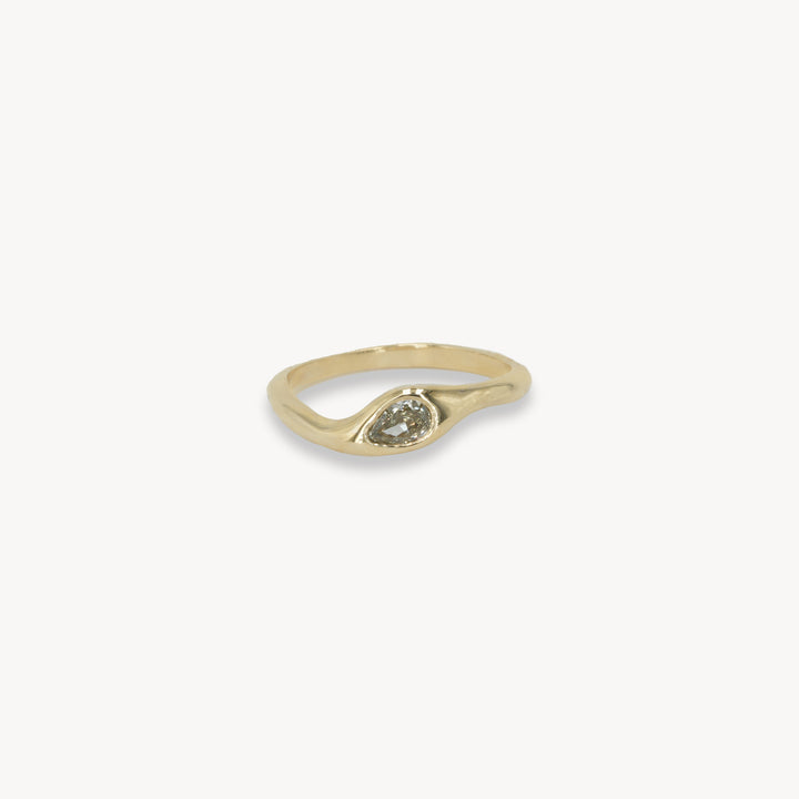 14k Pear Diamond Ring