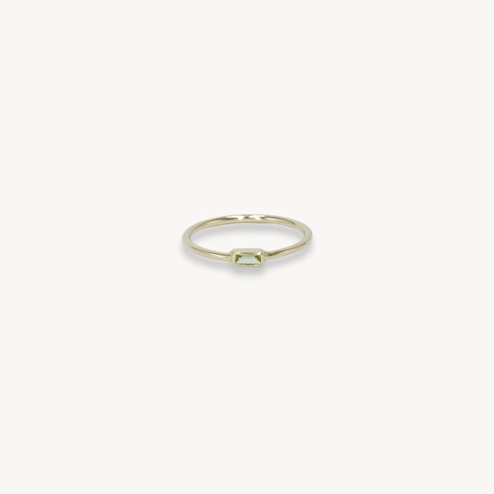 Ring Rectangle Small with Peridot