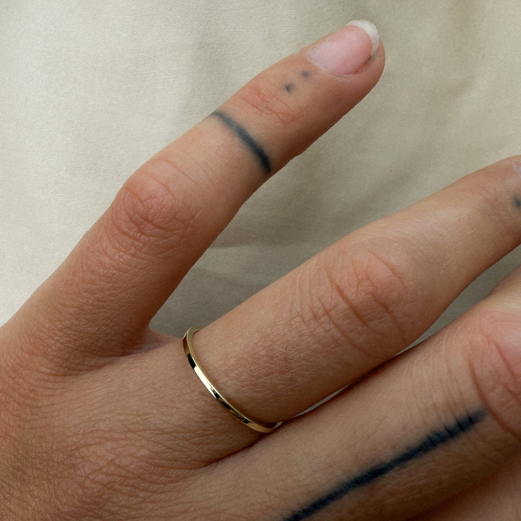 14k Gold Square Ring