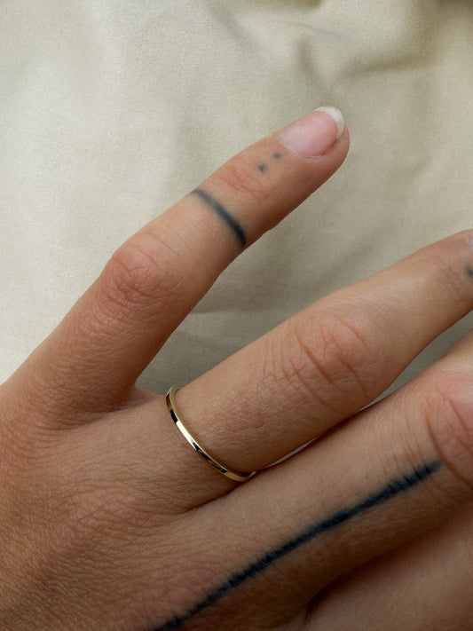14k Gold Square Ring