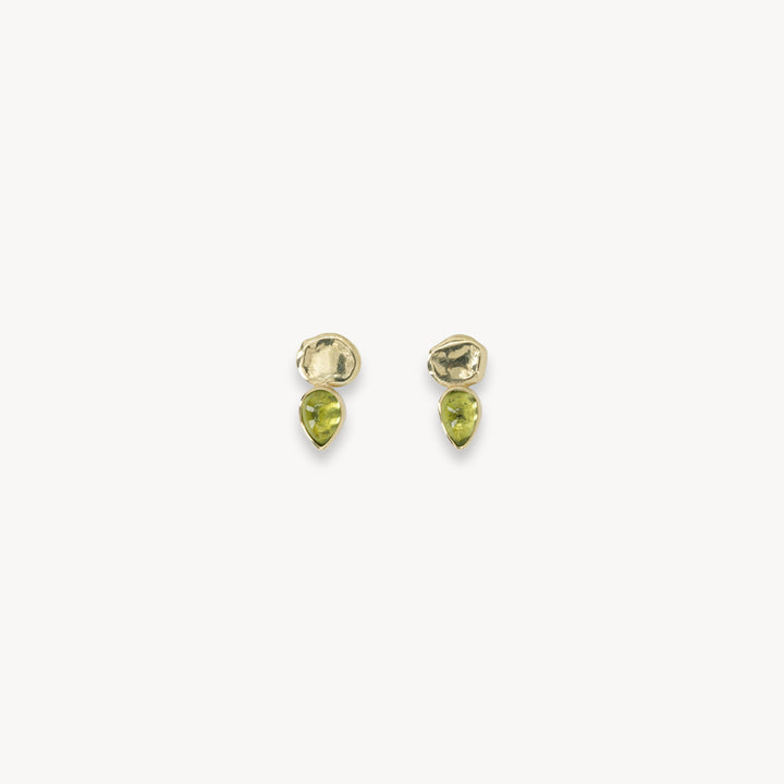14k Earring Moss Drop