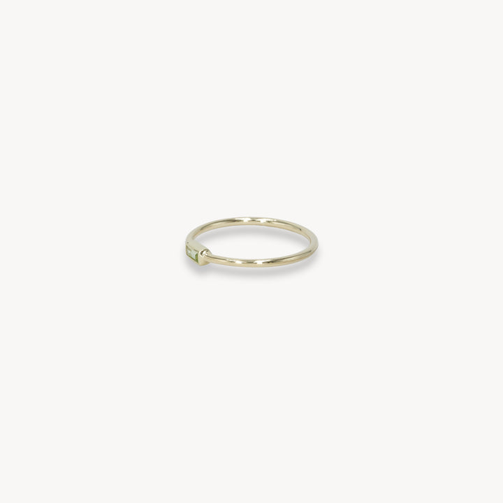 Ring Rectangle Small with Peridot