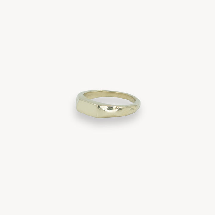 14k Organic Signet Ring